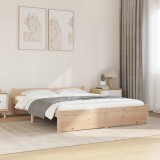 vidaXL Cadru de pat King Size 5FT, 150x200 cm, lemn masiv