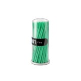 Aplicatoare pentru machiaj, FINE, set 100 bucati, Fine - Verde, pentru corecturi fine si extensii de gene