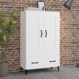 vidaXL Dulap &icirc;nalt, alb extralucios, 70x31x115 cm, lemn prelucrat