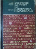 CULEGERE DE TEXTE DIN LITERATURA UNIVERSALA CLASA A XI-A SECTIA UMANISTA-N.I. BARBU, OVIDIU DRIMBA, ROMUL M-224143