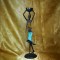 Sculptura bronz femeie africana, Burkina Faso, vintage