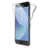 Husa Full TPU 360&deg; (fata + spate) pentru Samsung Galaxy J3 (2017), Transparent