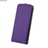 Husa Piele Apple iPhone 5/5S Slim Flip Mov Premium
