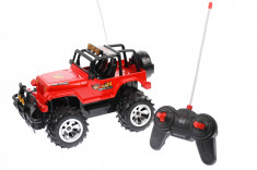 Masinuta de jucarie cu radiocomanda, 1:14 , Jeep Offroad, baterii reincarcabile incluse, Rosie - 2115R foto