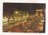 FA114 -Carte Postala- FRANCE - Paris, Les Champs-Elysee et l'Arc de Triomphe , circulata 1963