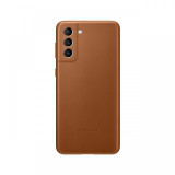 Husa Originala Samsung Galaxy S21 Plus Leather Cover Brown