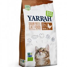 Hrana uscata bio pentru pisici, cu peste, 31% proteina si 14% grasimi, fara cereale, 2.4kg Yarrah