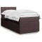 vidaXL Pat box spring cu saltea, maro &icirc;nchis, 90x190 cm, textil 3289614