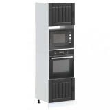 Gossi dulapuri pentru cuptor 2 buc kalmar negru lemn prelucrat