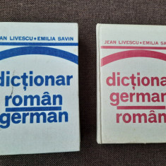 JEAN LIVESCU, EMILIA SAVIN - DICTIONAR ROMAN-GERMAN / GERMAN-ROMAN 2 volume