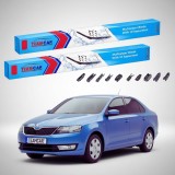 Cumpara ieftin Ștergătoare Skoda Rapid NH3 2012-2022 | Set Față Flat &ndash; TeamCar&reg;