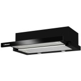 Hota telescopica OTP6243BGH, 60 cm, 389 m3/h, 1 motor, 2 filtre aluminiu, 3 trepte, iluminare LED, negru