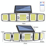 Lampa LED solara de exterior cu telecomanda, IP65 si baterie reincarcabila