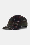 Barbour șapcă din amestec de l&acirc;nă culoarea verde, modelator, MHA0553