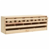 vidaXL Cuibar găini cu 5 compartimente, 117x33x38 cm, lemn masiv pin