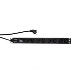 PDU LOGILINK 1U pt. rack 19 inch 8 prize IEC intrare IEC max 16 A protectie supratensiune 2 m &amp;amp;quot;PDU8A01&amp;amp;quot; foto