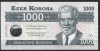 !!! RARR : UNGARIA , LOCAL MONEY - 1000 BALATONI KORONA 2015 - UNC / CEA DIN SCAN