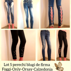 Blugi dama de firma lot 5 perechi S/M