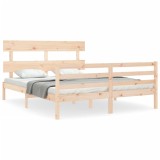 Cumpara ieftin Cadru de pat cu tablie, 160x200 cm, lemn masiv