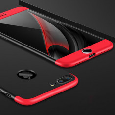 Husa iPhone 7 Plus - GKK Protectie 360 Grade Negru cu Rosu foto