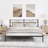 VidaXL Cadru pat fără saltea stejar sonoma, 160x200 cm, lemn prelucrat