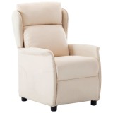 vidaXL Scaun relaxant din material crem