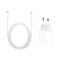Set incarcator 20W USB-C + Cablu USB C - USB Iphone 100 cm - Alb