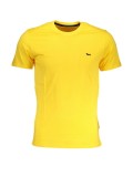 Cumpara ieftin Tricou barbati, cu mini logo, Slim fit, Galben, XL