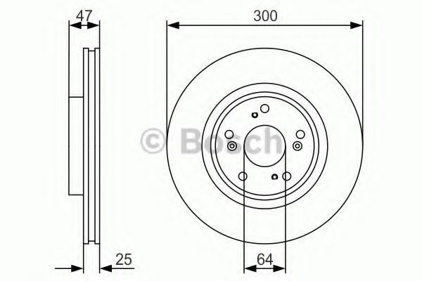 Disc frana HONDA CR-V II (RD) (2001 - 2006) BOSCH 0 986 479 R24