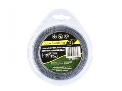 Fir trimmer rotund intarit, 1.3 mm x 15 m, John Gardener G73960-4 foto