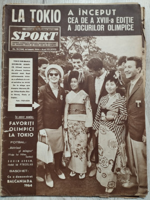 Revista SPORT nr. 19 (138) - Octombrie 1964 - Tokyo - Jocurile Olimpice foto