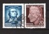GERMANIA (DDR) 1955 &ndash; ANIVERSARI. F. SCHILLER, SERIE DEPARAIATA STAMPILATA, F135, Stampilat