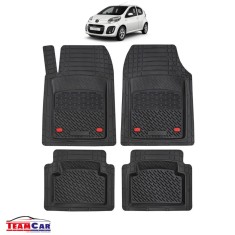 Covorase Auto TeamCar&reg;Tip Tavita Compatibile Citroen C1 I (2005-2014) Negru Material Rezistent