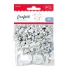 Confetti Nunta Hartie Argintiu Alb, Accesorii Evenimente, Iesire Biserica Stare Civila, Decor Tort, 34g