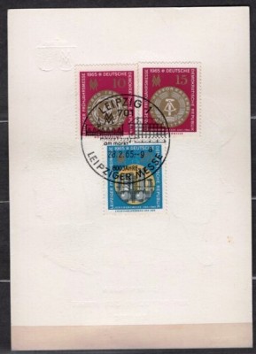 GERMANIA (DDR) 1965 - ANIVERSARI LEIPZIG. MEDALII. CARTE POSTALA MAXIMA, Y8 foto