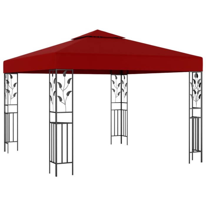 Gossi pavilion, rosu vin, 3 x 3 m