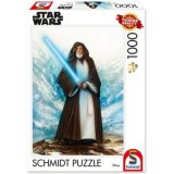 Puzzle 1000 piese, Thomas Kinkade - Star Wars - Razboiul Stelelor - Maestrul Jedi, Schimdt