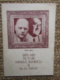Petre Oprea, Șefii mei pictorii Marius Bunescu și M.H. Maxy, București 1995