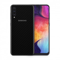 Skin Samsung Galaxy A50 (set 2 folii) CARBON NEGRU foto