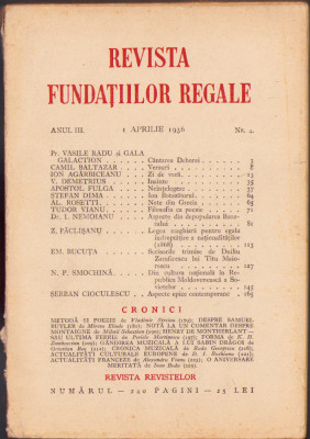 HST C1870 Revista Fundațiilor Regale 4/1936 foto