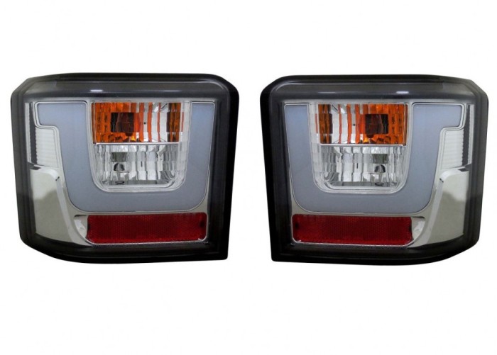 Set stopuri tuning VOLKSWAGEN TRANSPORTER (T4)/CARAVELLE/MULTIVAN, 07.1990-03.2003, partea stanga+dreapta, Taiwan, LED+P21W+PY21W; transparent, argin