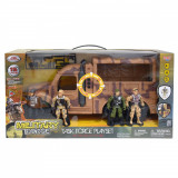 Vehicul militar si 4 figurine, Hero Combat, Camion, 15 piese