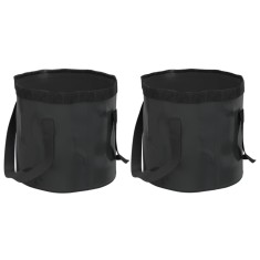 vidaXL Gale?i pliabile, 2 buc., negru, 30 L, PVC foto