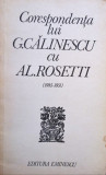 Corespondenta lui G. Calinescu cu Al. Rosetti