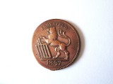 Rar! Germania-Elberfeld/Wuppertal jeton 1 Brod 1847 in stare bună,diametrul=22 mm