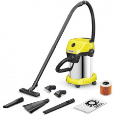 Aspirator multifunctional Karcher WD 3 S V-19/6/20 Car, 1000 W, 19l, otel inoxidabil, accesorii aspirare auto