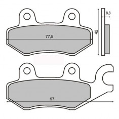 Placute frana fata/spate Kymco Dink 125/150 Cod Produs: MX_NEW 55819OL foto