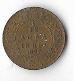 Moneda 1/12 anna 1897 - India