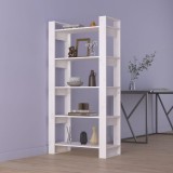 vidaXL Bibliotecă/Separator cameră, alb, 80x35x160 cm, lemn masiv pin