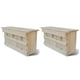 Cumpara ieftin Case de vrabii, 2 buc., 44 x 15,5 x 21,5 cm, lemn